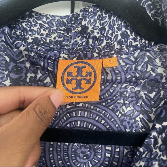 Tory Burch Blue Long Sleeve Tunic - Picture 3 of 7